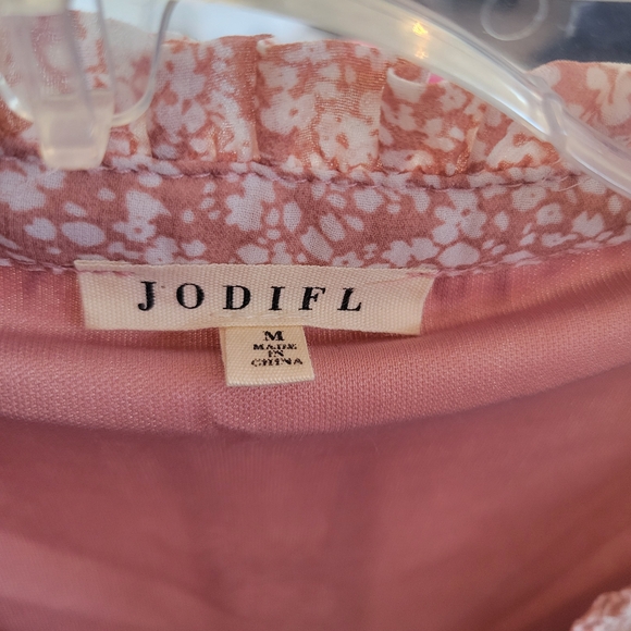 JODIFL Pink Patterned Long Sleeve Dress - Picture 2 of 2